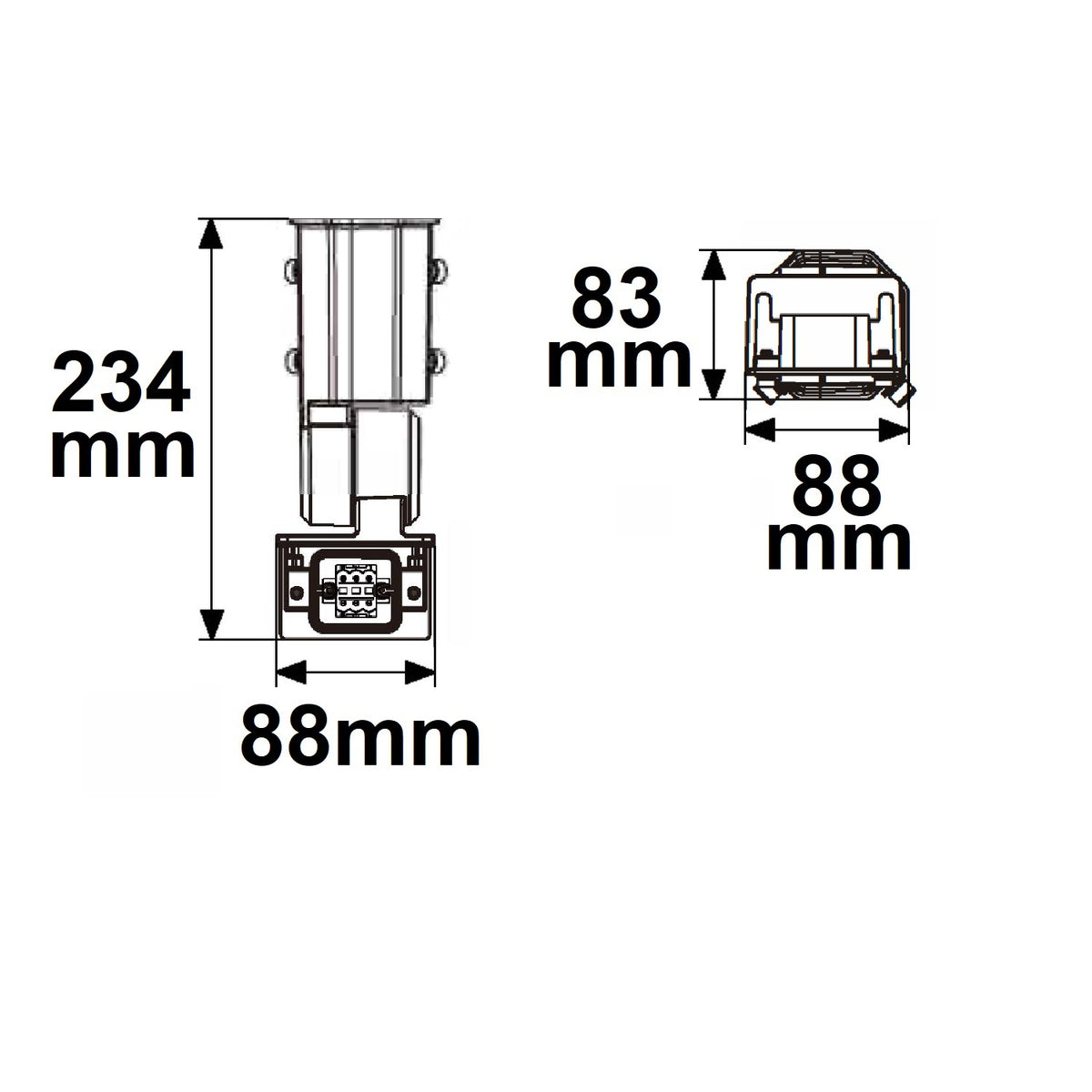 EM145 | Installatiemateriaal | mastadapter DN60 | verstelbaar