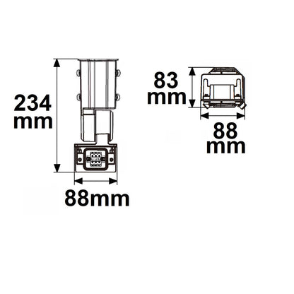 EM145 | Installatiemateriaal | mastadapter DN60 | verstelbaar