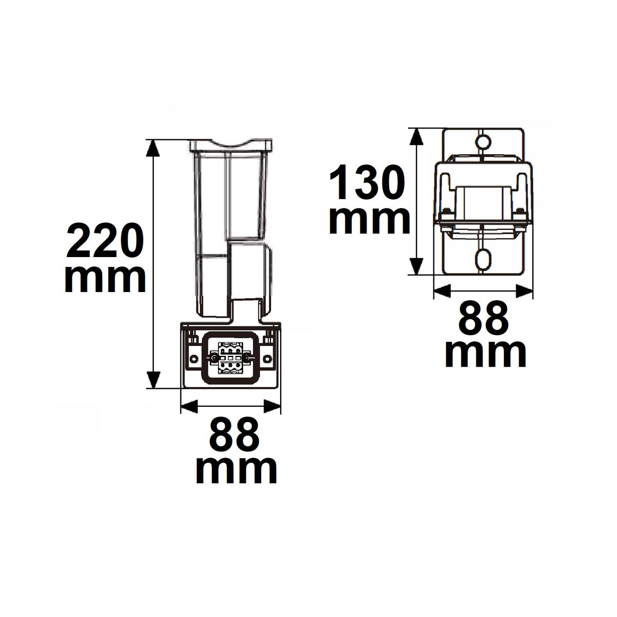 EM145 | Installatiemateriaal | wandadapter | verstelbaar