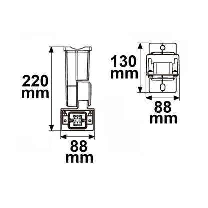EM145 | Installatiemateriaal | wandadapter | verstelbaar