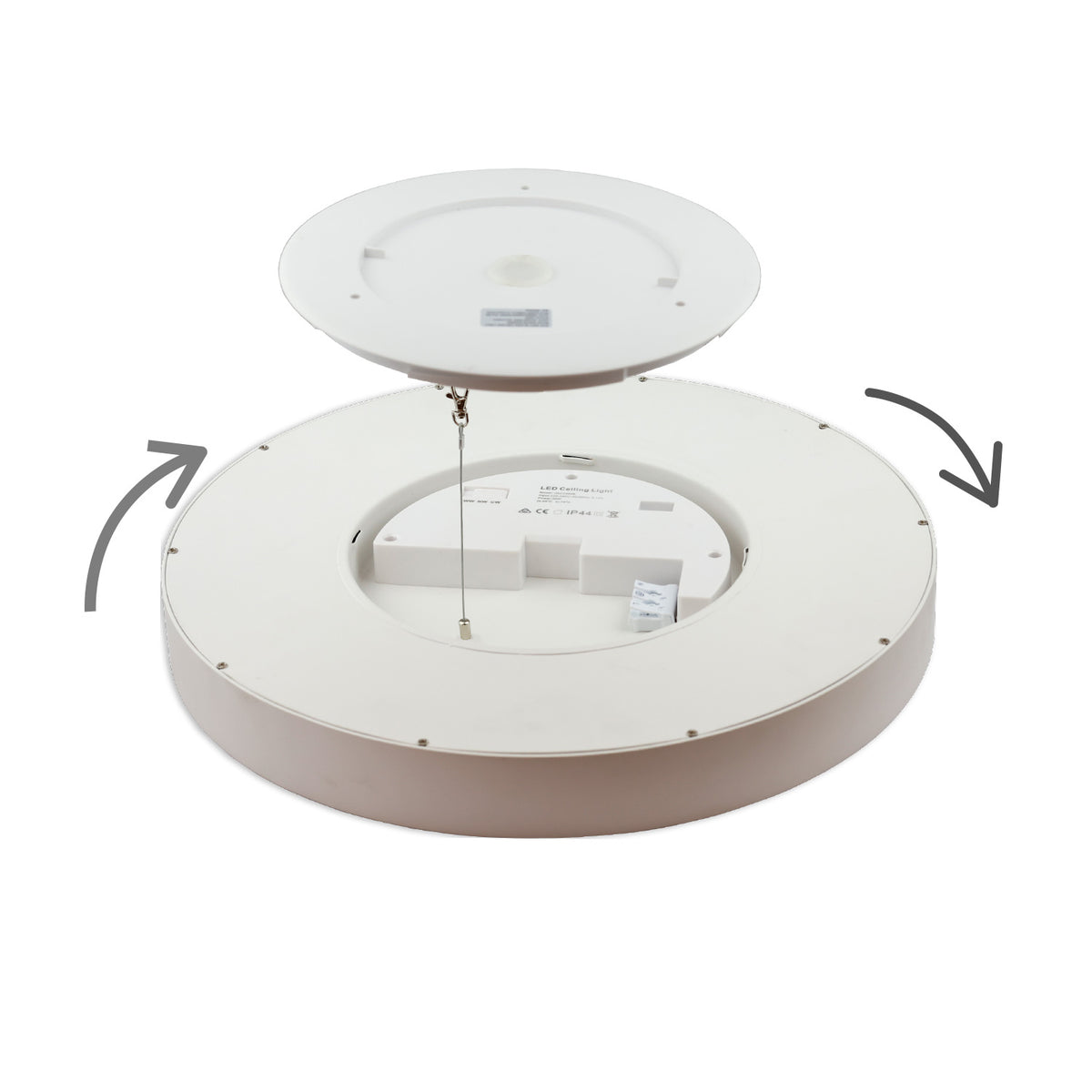 Hanglamp | rond | DN400 | UGR<19 | 20W/30W | 2700K/3000K/4000K | dimbaar | met kabel | wit