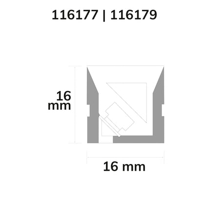 NEON940 | LED-strip | neon Twist+Bend B16H16 | 4000K | 10W/m | 140 LED/m | 24V | IP67 | 5m