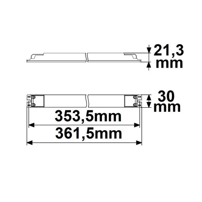 LED driver | CCT PWM | 24V | 0-60W | 2 kanalen | Push/DALI-2 DT8 | ultraslim