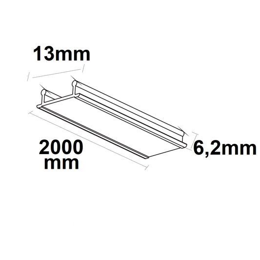 3-fase rail | Railaccessoire | Blindafdekking | 200cm