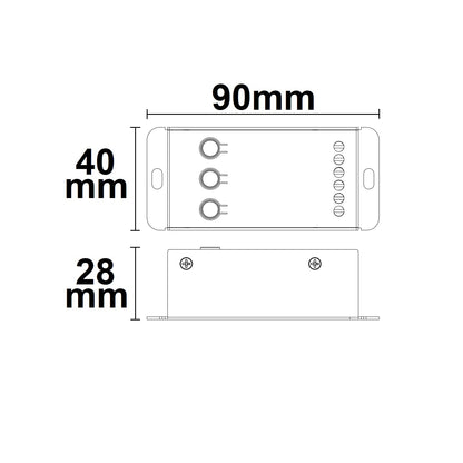 Sys-Pro | Dimmer | radio mesh RGB | 3-kanaals | 12-24V | 12-18A