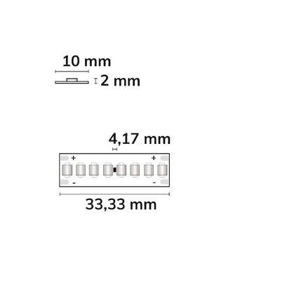 HEQ Skyblue | LED-strip | 5m | 22W/m | 240 LED/m | 24V | IP20