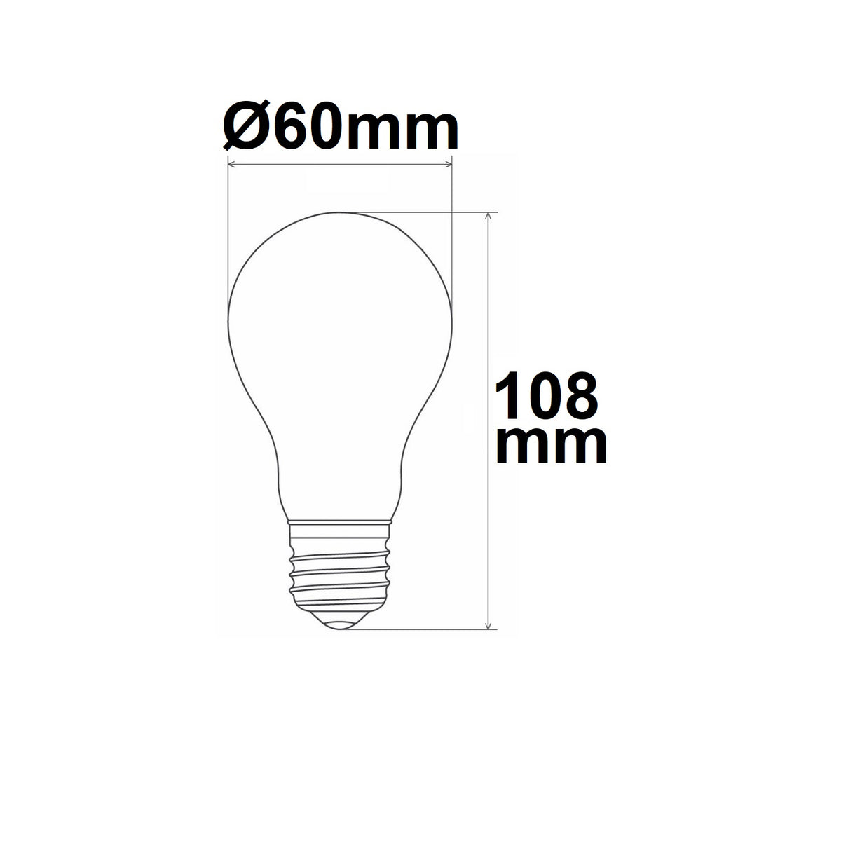 E27 | LED-lamp | A60 | helder | 210 lm/W | 3000K | 4W