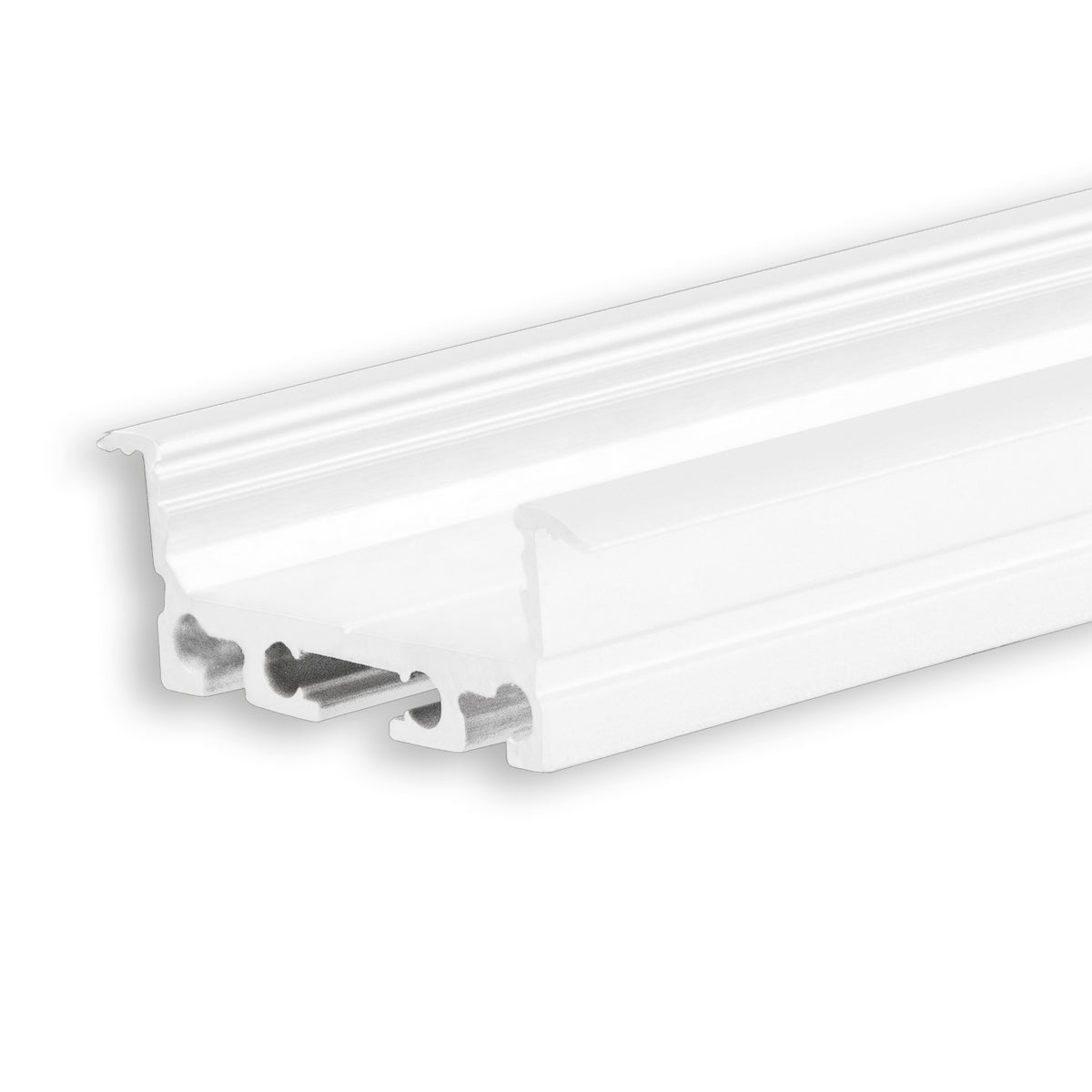 DIVE20 FLAT | Aluminium profiel | inbouw | wit RAL 9010 | 200cm