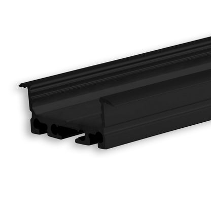DIVE20 FLAT | Aluminium profiel | inbouw | zwart RAL 9005 | 200cm