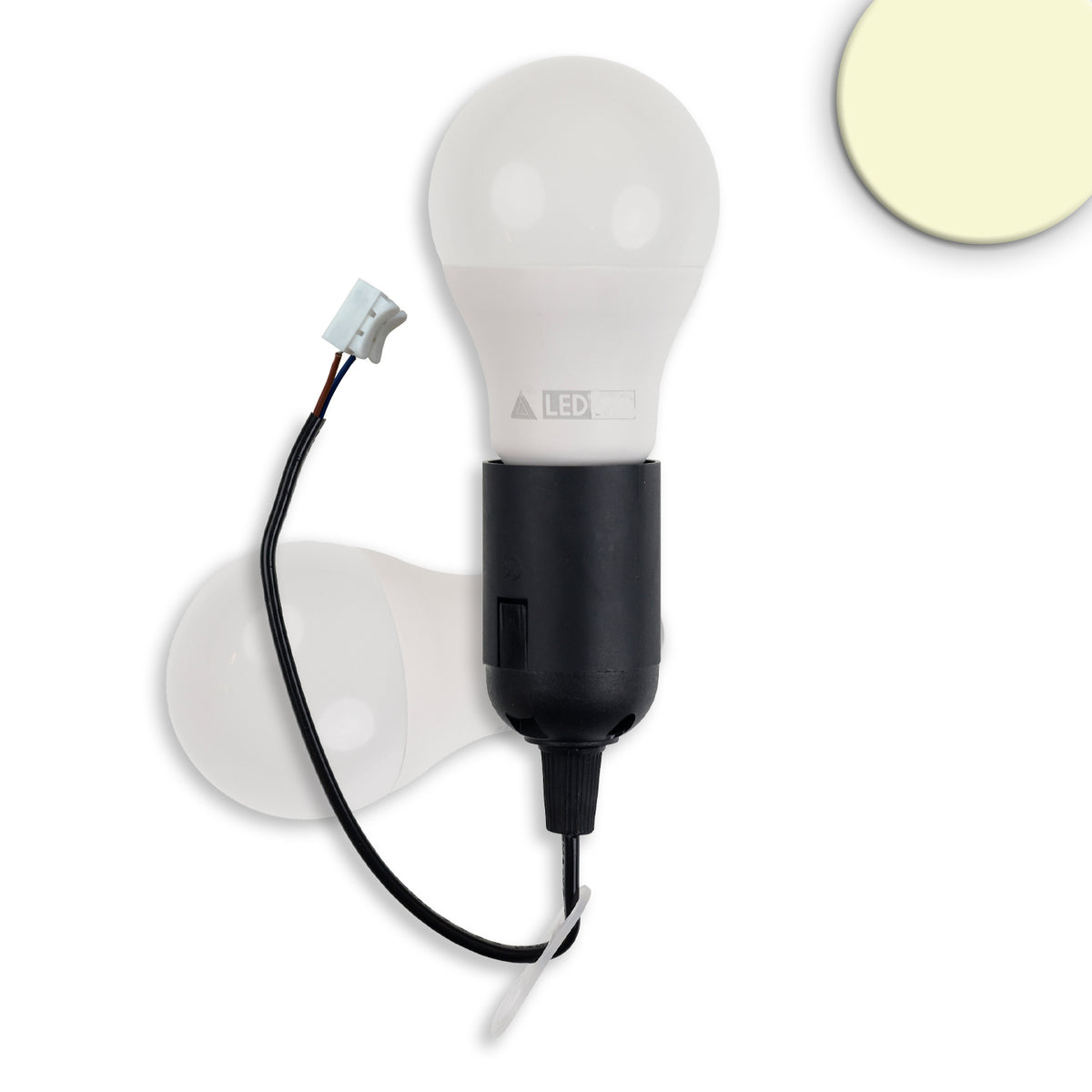 Renovatiefitting E27 | LED-lamp | set met veerklem en oog | 3000K | 9W