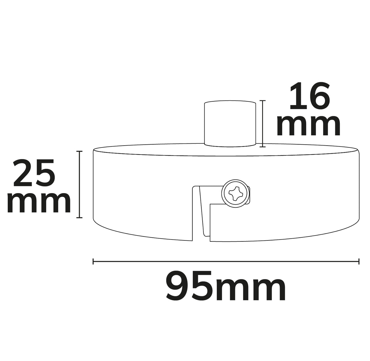 Installatiemateriaal | plafondkap rond | kabel tot 9,8mm | zwart