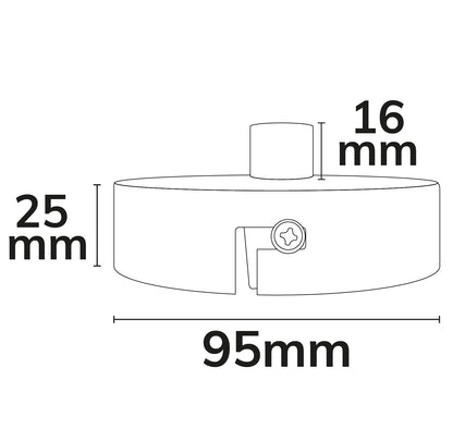 Installatiemateriaal | plafondkap rond | kabel tot 9,8mm