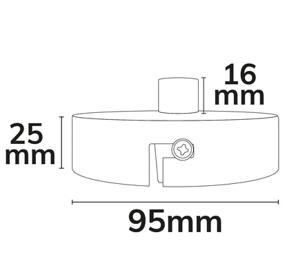 Installatiemateriaal | plafondkap rond | kabel tot 9,8mm