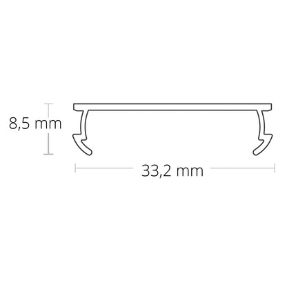 COVER61 | Profielaccessoire | afdekking opaal+ | voor LAMP30 V1+V2