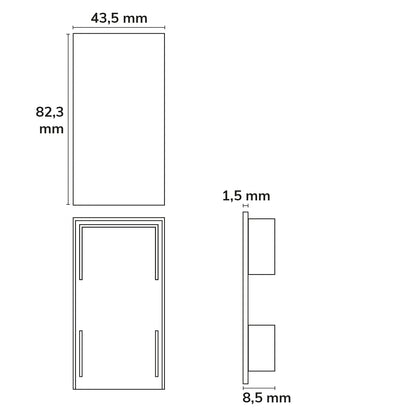 EC113 | Profielaccessoire | eindkap wit met lichtvanger | LAMP30 V1+V2 + U-COVER63 | 2 stuks