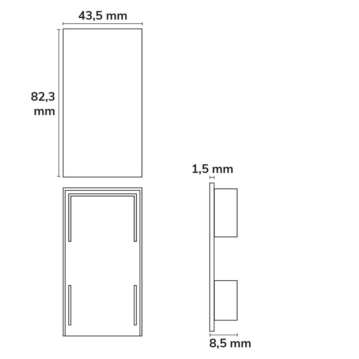 EC113 | Profielaccessoire | eindkap zwart met lichtvanger | LAMP30 V1+V2 + U-COVER63 | 2 stuks