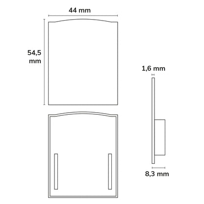 EC114 | Profielaccessoire | eindkap zwart met lichtvanger | LAMP30 V1+V2 | 2 stuks