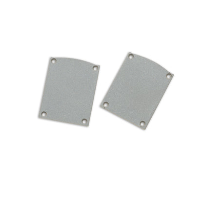 EC116 | Profielaccessoire | eindkap aluminium zilver | halfrond | voor LAMP30 V1+V2 | 2 stuks