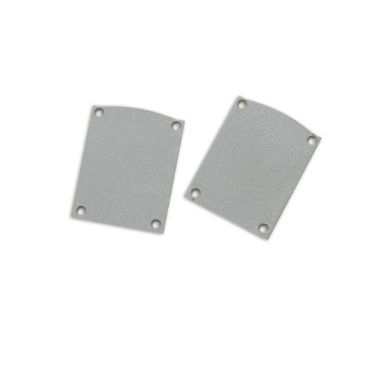 EC116 | Profielaccessoire | eindkap aluminium zilver | halfrond | voor LAMP30 V1+V2 | 2 stuks