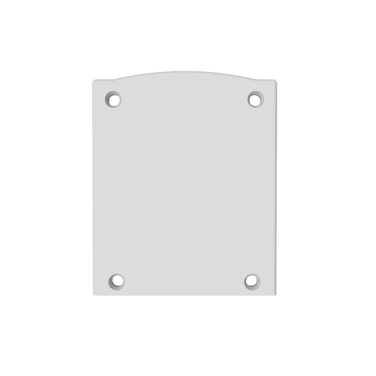 EC116 | Profielaccessoire | eindkap aluminium wit | halfrond | voor LAMP30 V1+V2 | 2 stuks