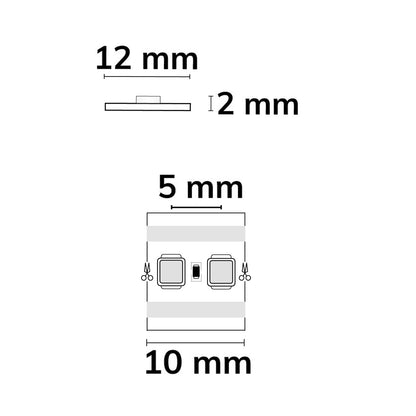FC927 | LED-strip | 5m | 2700K | 10W/m | 140 lm/W | 200 LED/m | 12V | IP20