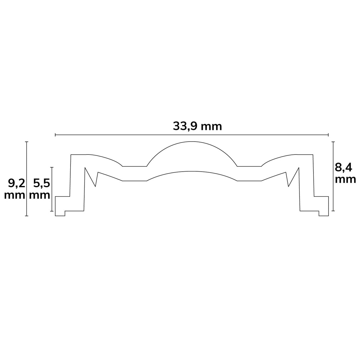C67 | Profielaccessoire | lensafdekking 60° | voor LAMP30 V2 | 1176mm