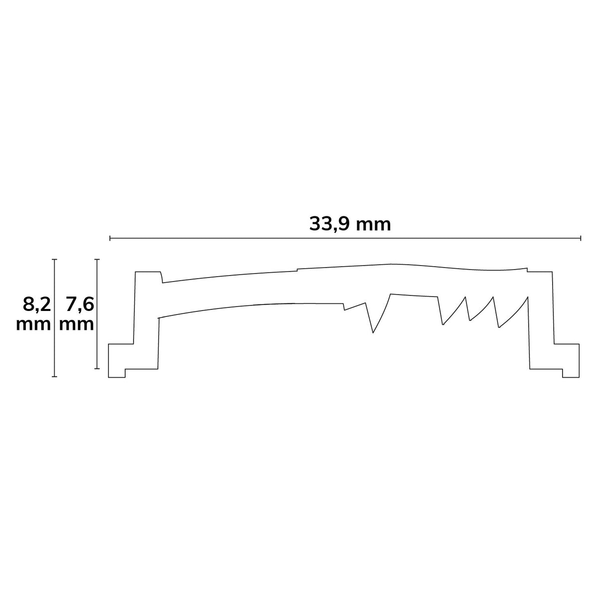 C66 | Profielaccessoire | lensafdekking 25° asymmetrisch | voor LAMP30 V2 | 1176mm