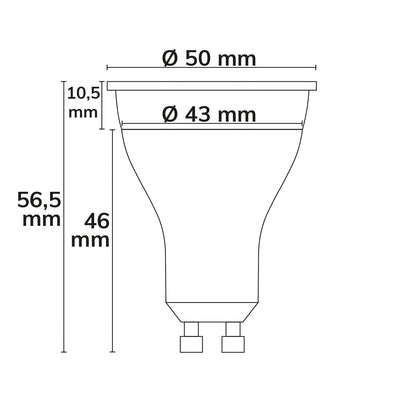 SYS-GU10 | LED-lamp | rond | 5W | CRI90 | dimbaar