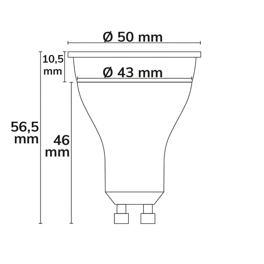 SYS-GU10 | LED-lamp | rond | 5W | CRI90 | dimbaar