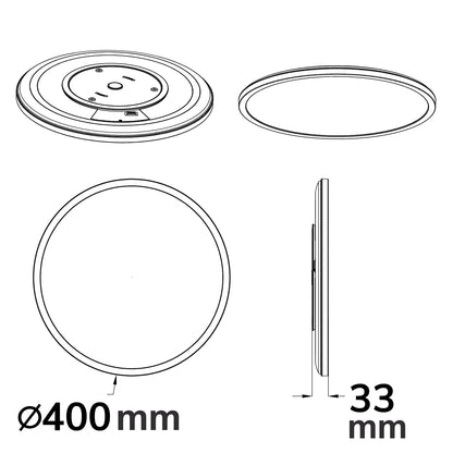 Slim400 PRO | Plafondlamp | rond | DN400 | Up&Down | 3000/4000/5000K | 25W | IP44