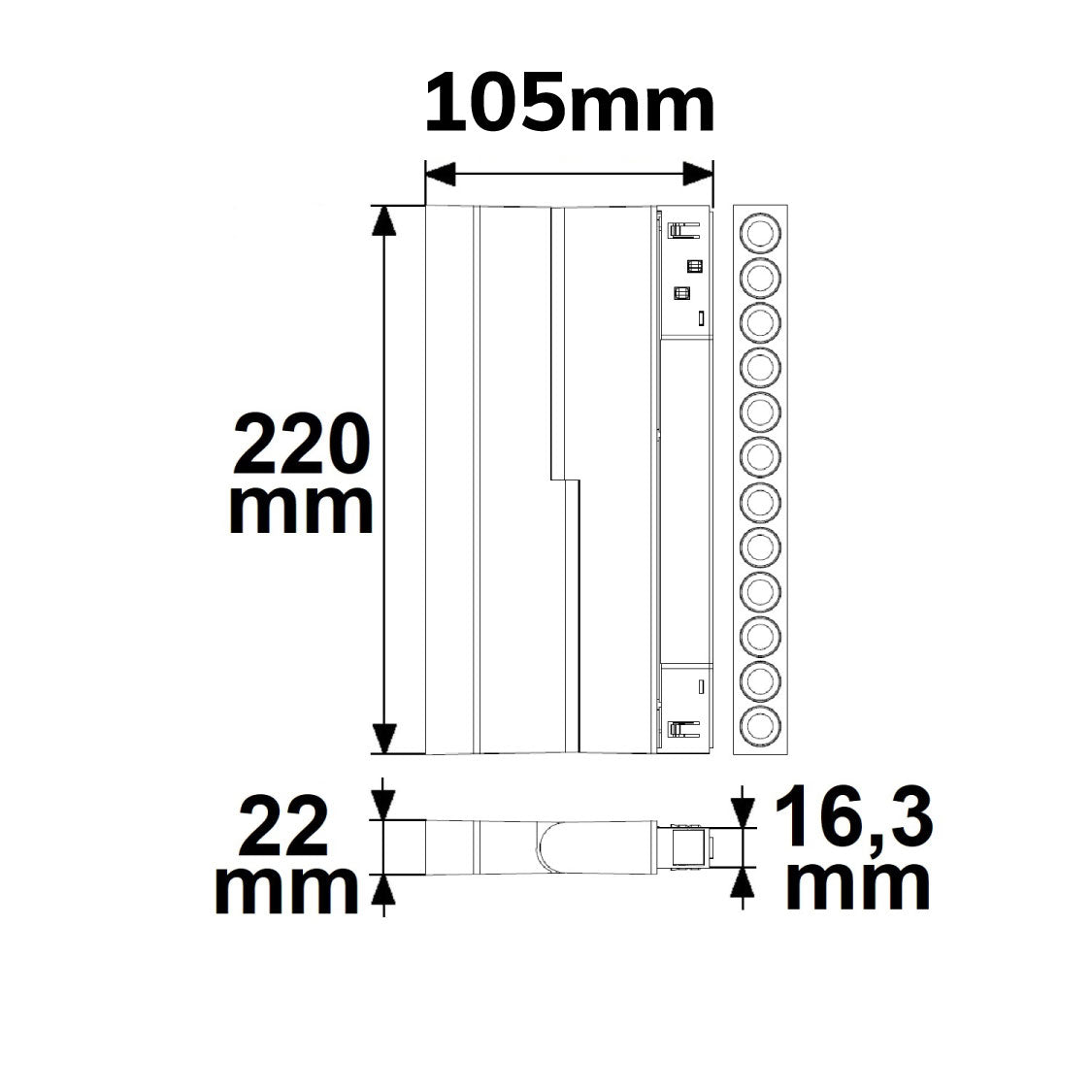 Track48 Grid Track Light | Railspot | 22cm | UGR<19 | CRI90 | DALI dimbaar | 12W | 36°