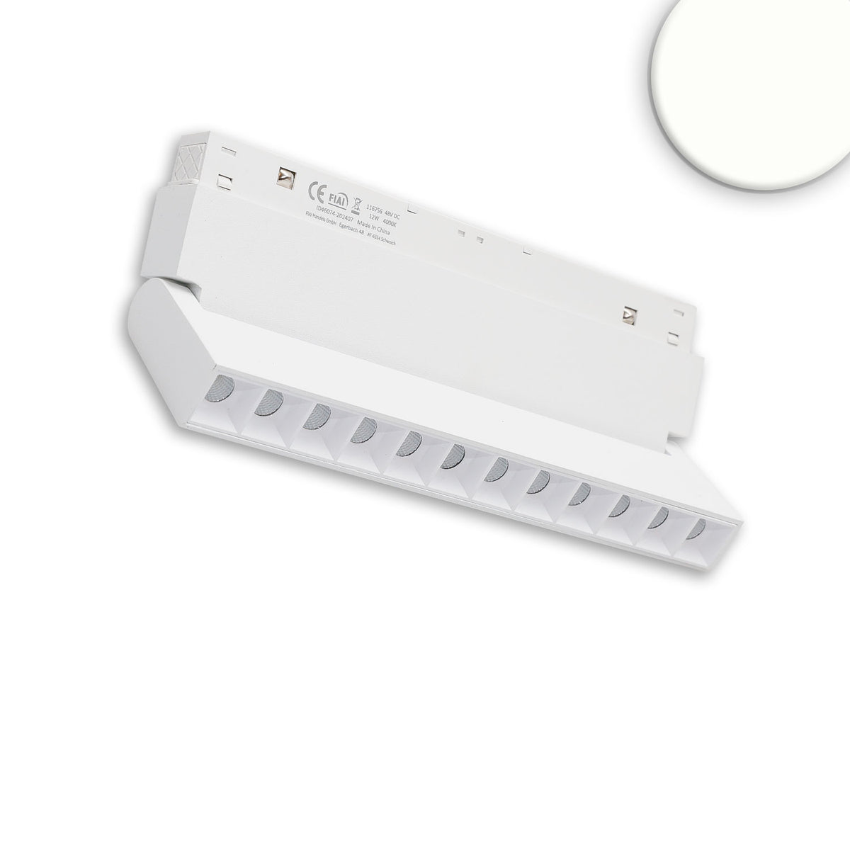 Track48 Grid Track Light | Railspot | 22cm | UGR<19 | CRI90 | DALI dimbaar | 12W | 36°