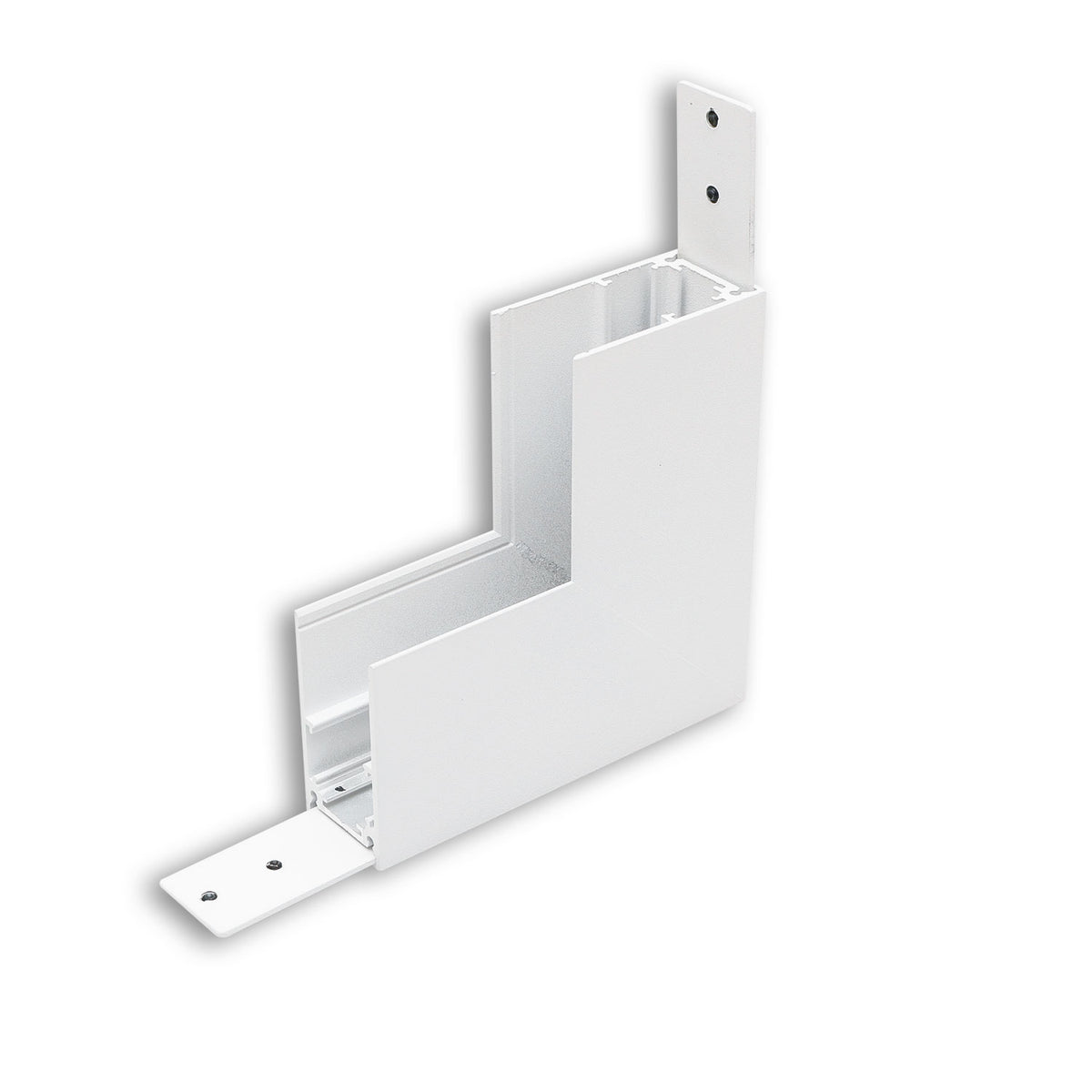 Track48 | Railaccessoire | hoek 90° verticaal | opbouwrail | niet stroomvoerend | wit