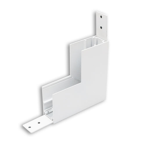 Track48 | Railaccessoire | hoek 90° verticaal | opbouwrail | niet stroomvoerend | wit