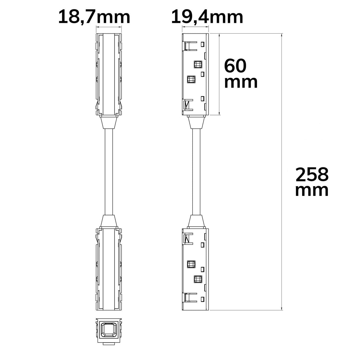 Track48 | Railaccessoire | flexibele verbinder 180° | stroomvoerend | 6A | wit
