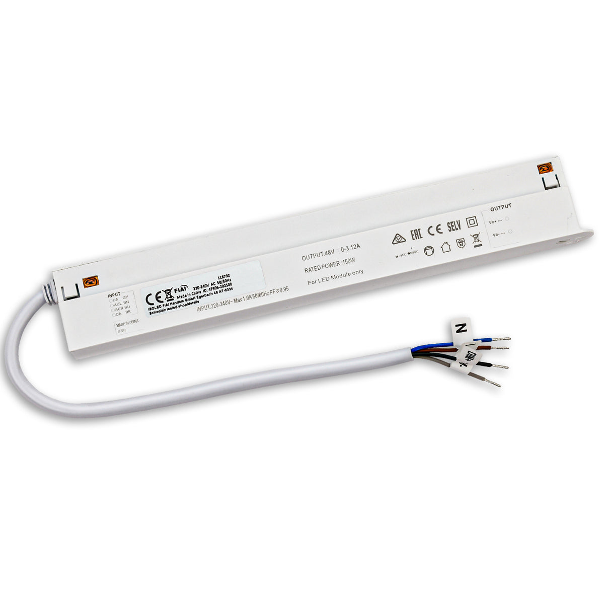 Track48 | LED driver | inline | 48V | 150W | wit