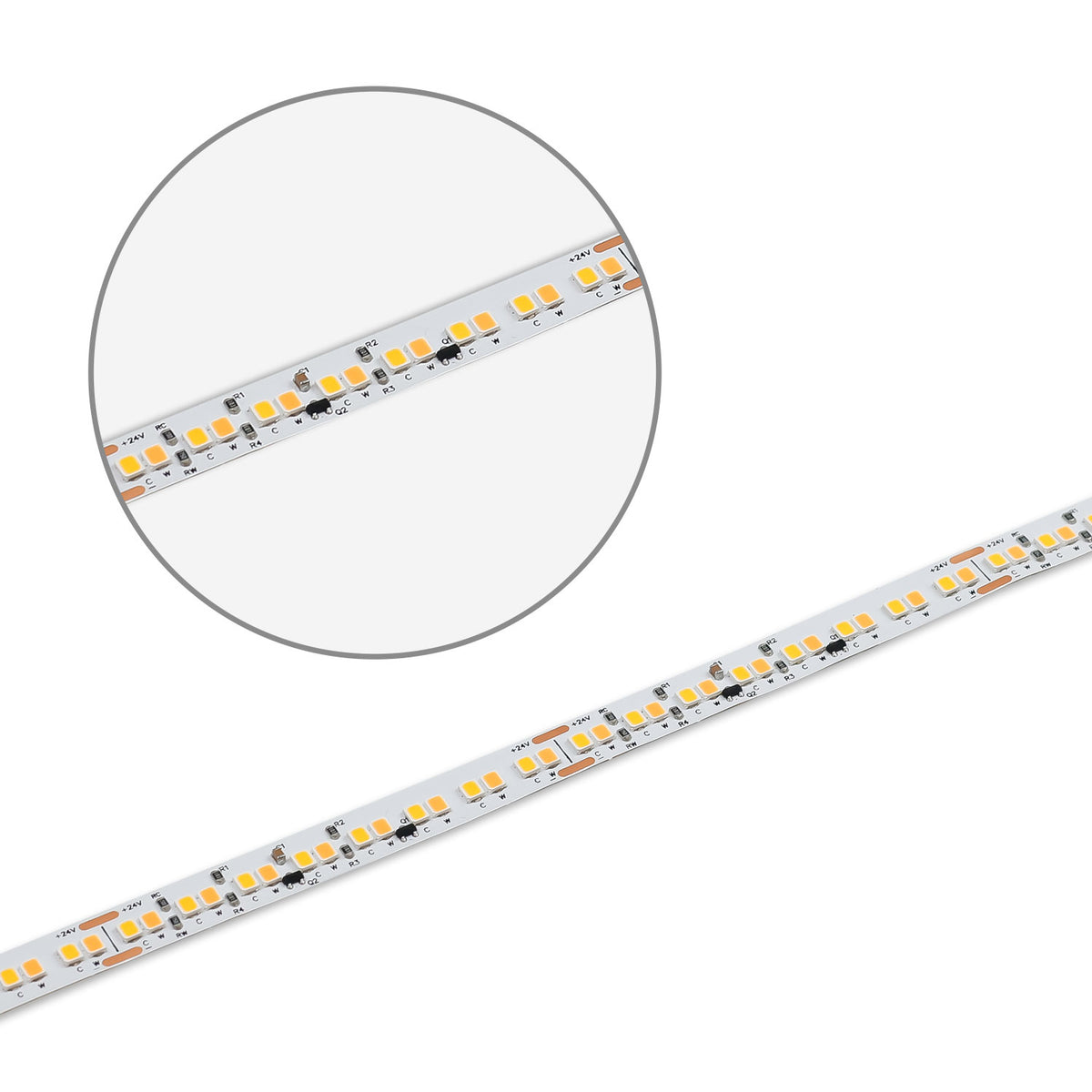 Sunset dim-to-warm CRI90 | LED-strip | 1800K-3000K | 12W/m | 224 LED/m | 24V | IP20