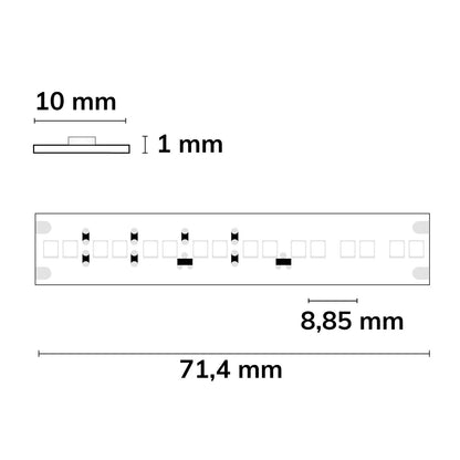 Sunset dim-to-warm CRI90 | LED-strip | 1800K-3000K | 12W/m | 224 LED/m | 24V | IP20