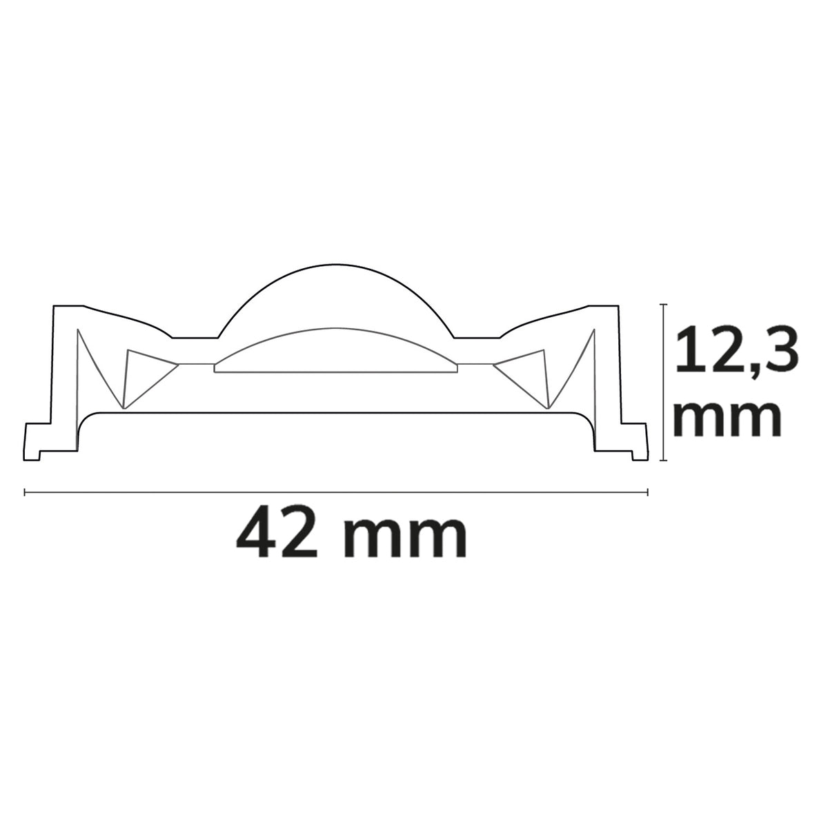 Railaccessoire | Inschuiflens 60° | voor 3-fase lineaire railarmatuur | 120cm