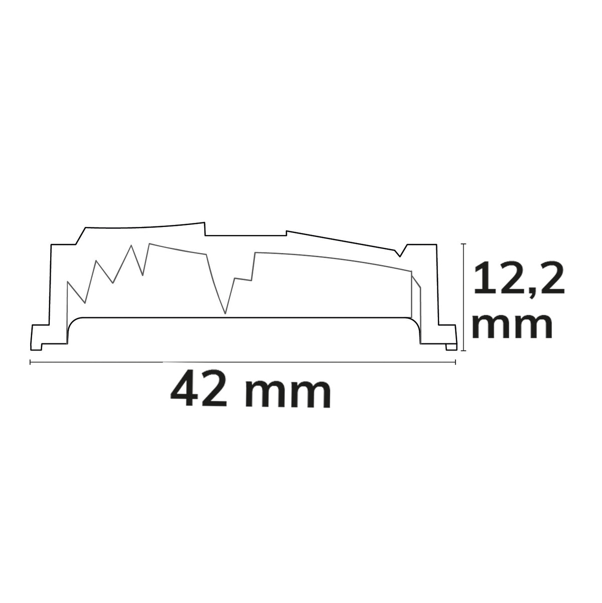 Railaccessoire | Inschuiflens 25° asymmetrisch | voor 3-fase lineaire railarmatuur | 120cm
