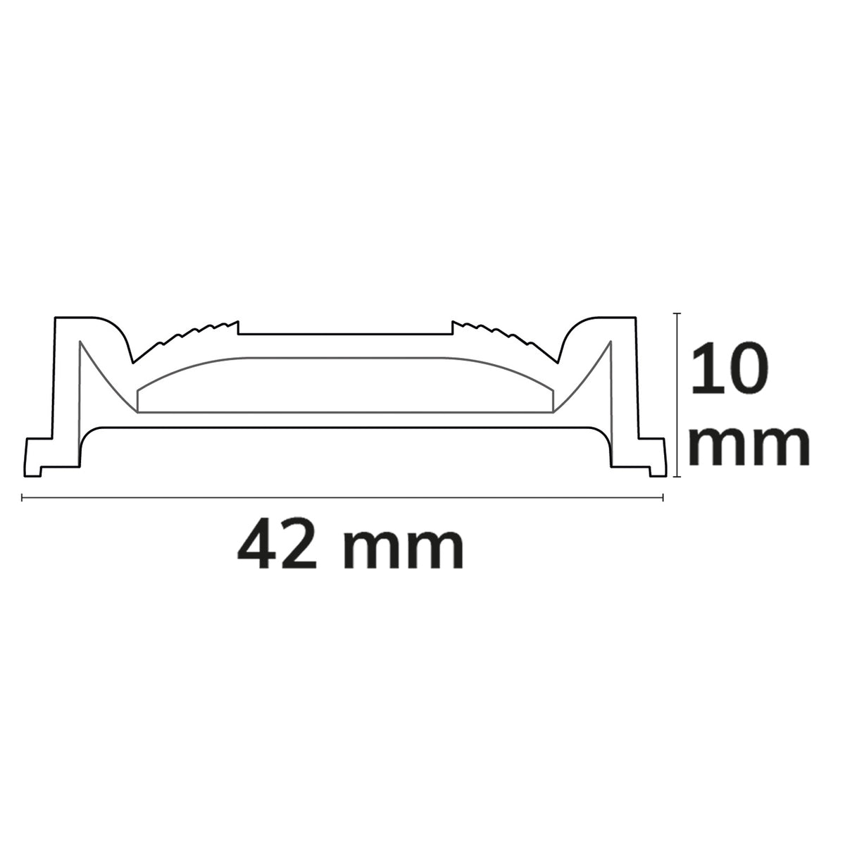 Railaccessoire | Inschuiflens 2x25° dubbel asymmetrisch | 3-fase lineair | 120cm