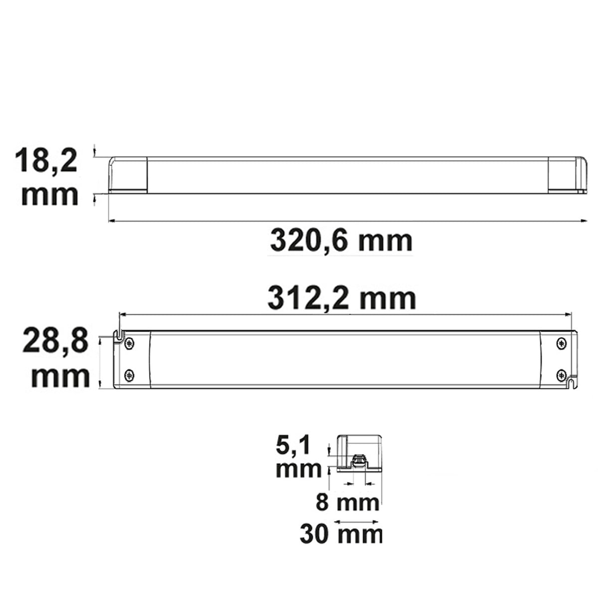LED driver | 24V | 0-100W | SELV | ultravlak