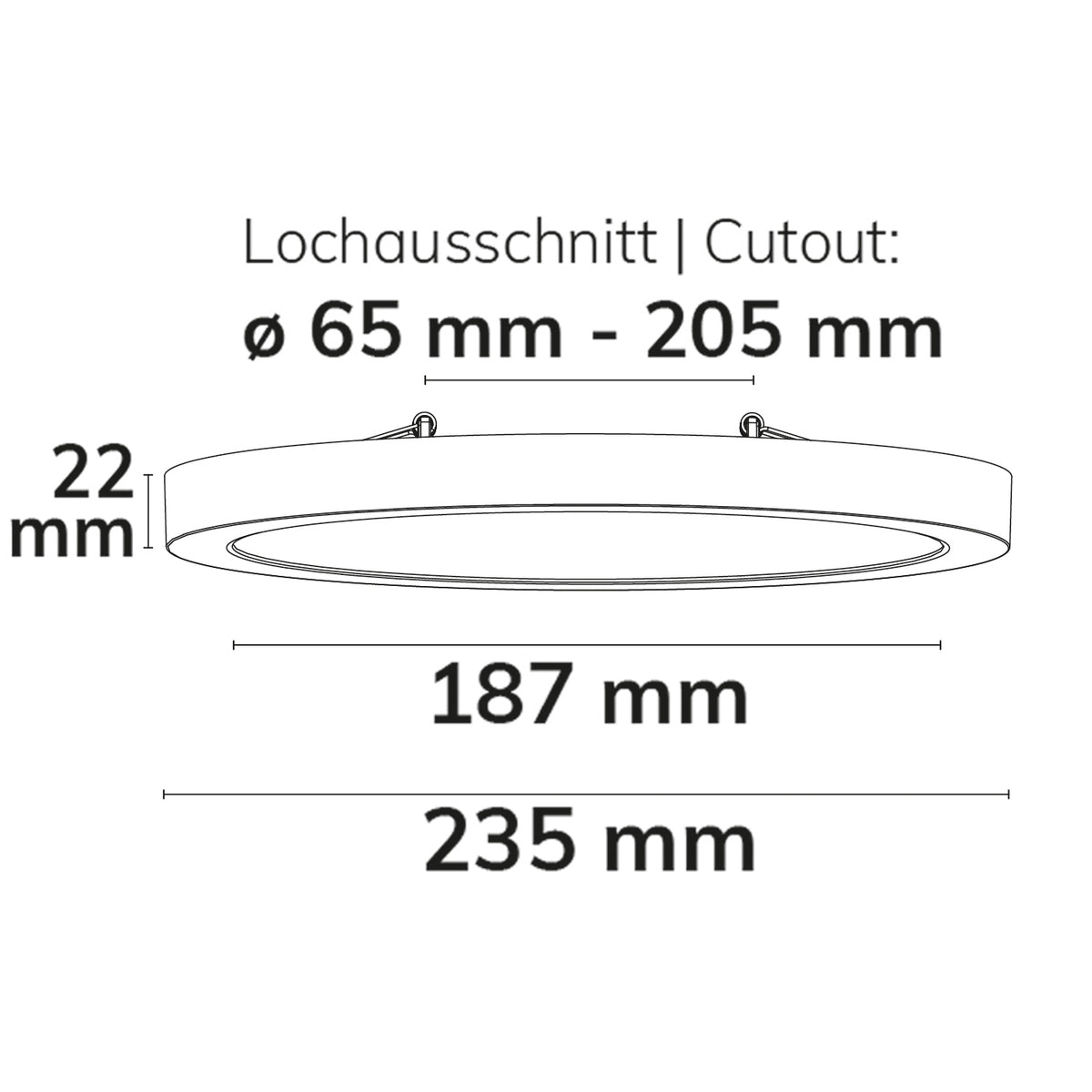 Flex Pro DN235 | Downlight | opbouw/inbouw | 16W | 3000/3500/4000K | dimbaar | wit