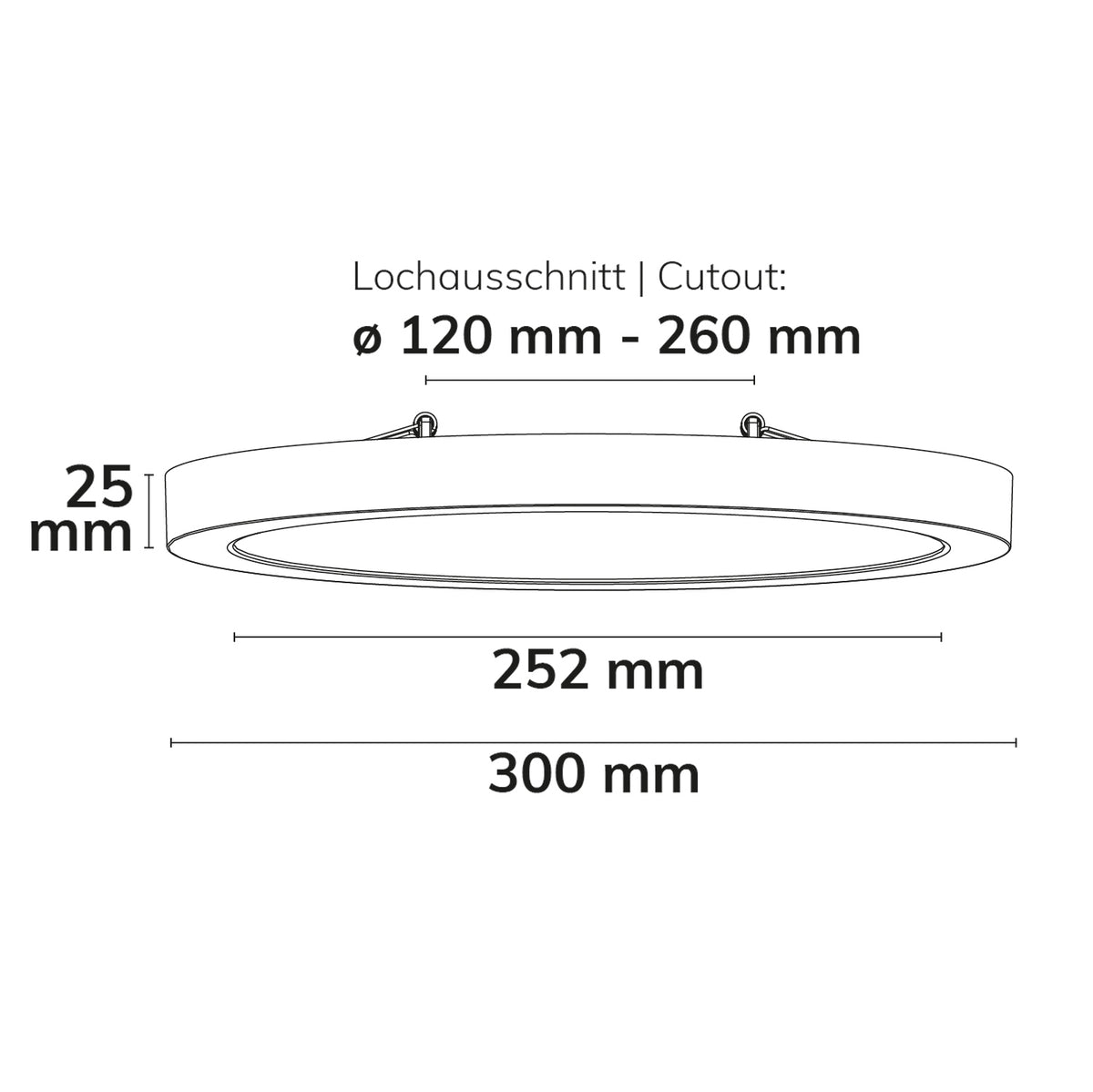 Flex Pro DN300 | Downlight | opbouw/inbouw | 22W | 3000/3500/4000K | dimbaar | wit