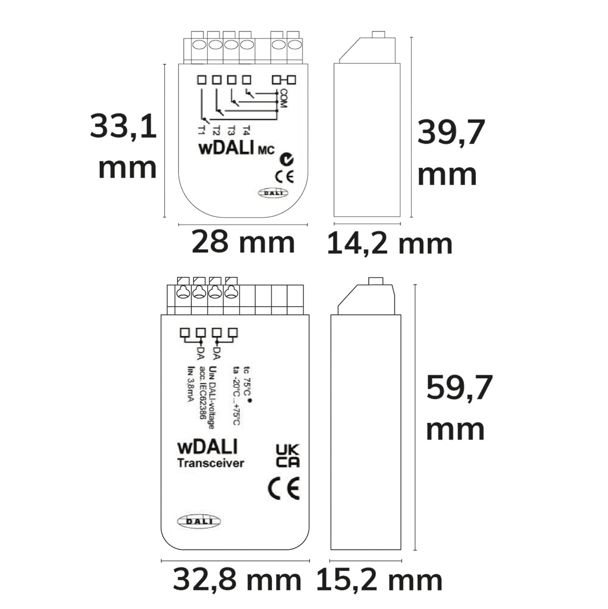 DALI | Controller | set radiozender 116822 en ontvanger 116927