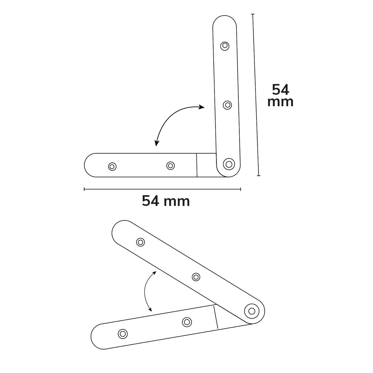 Z53 | Profielaccessoire | verbinder flexibel 180°-45° | 2 stuks