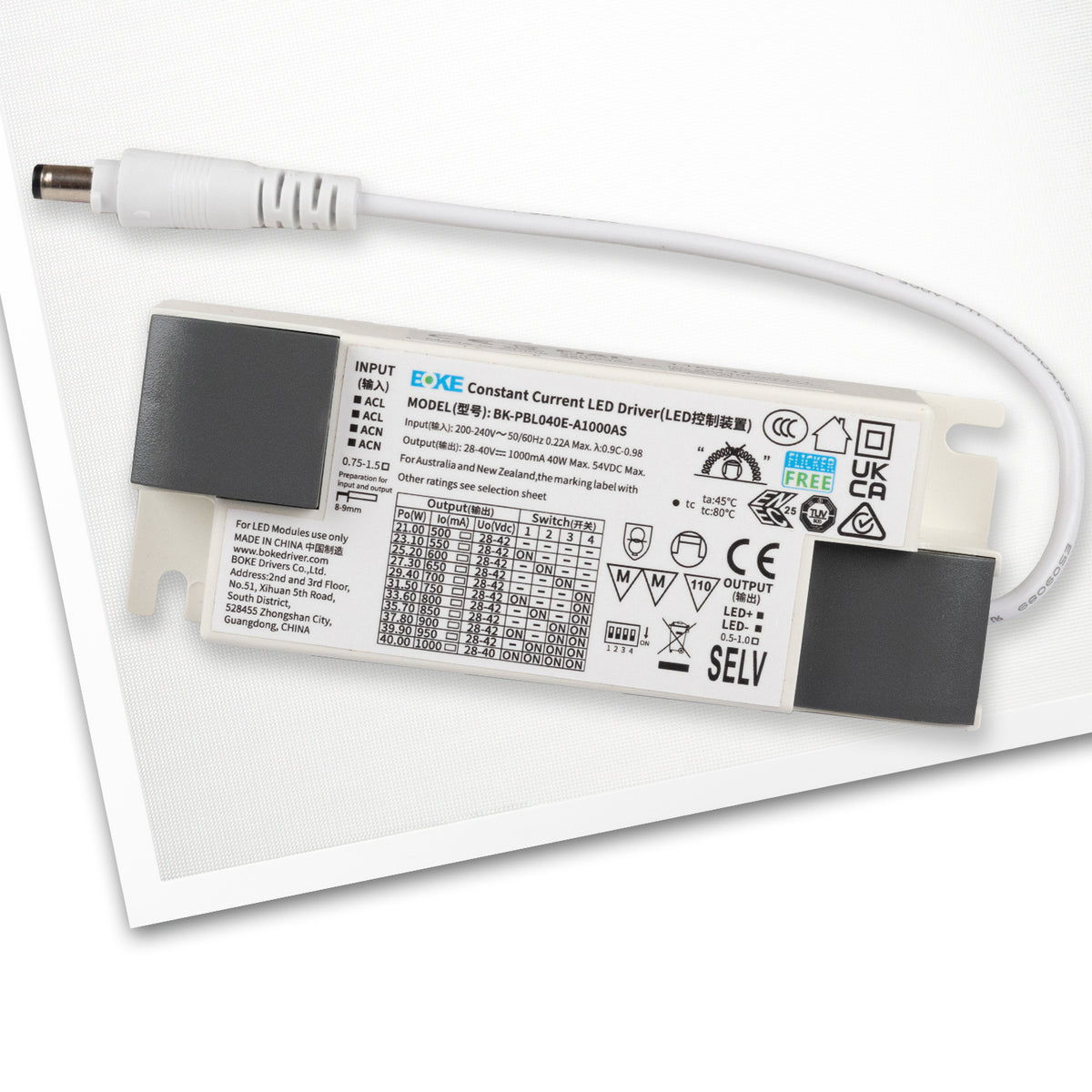 Business Line 1200 | LED Paneel | UGR<19 | frame wit RAL9016 | PowerSwitch 21-40W | 36W