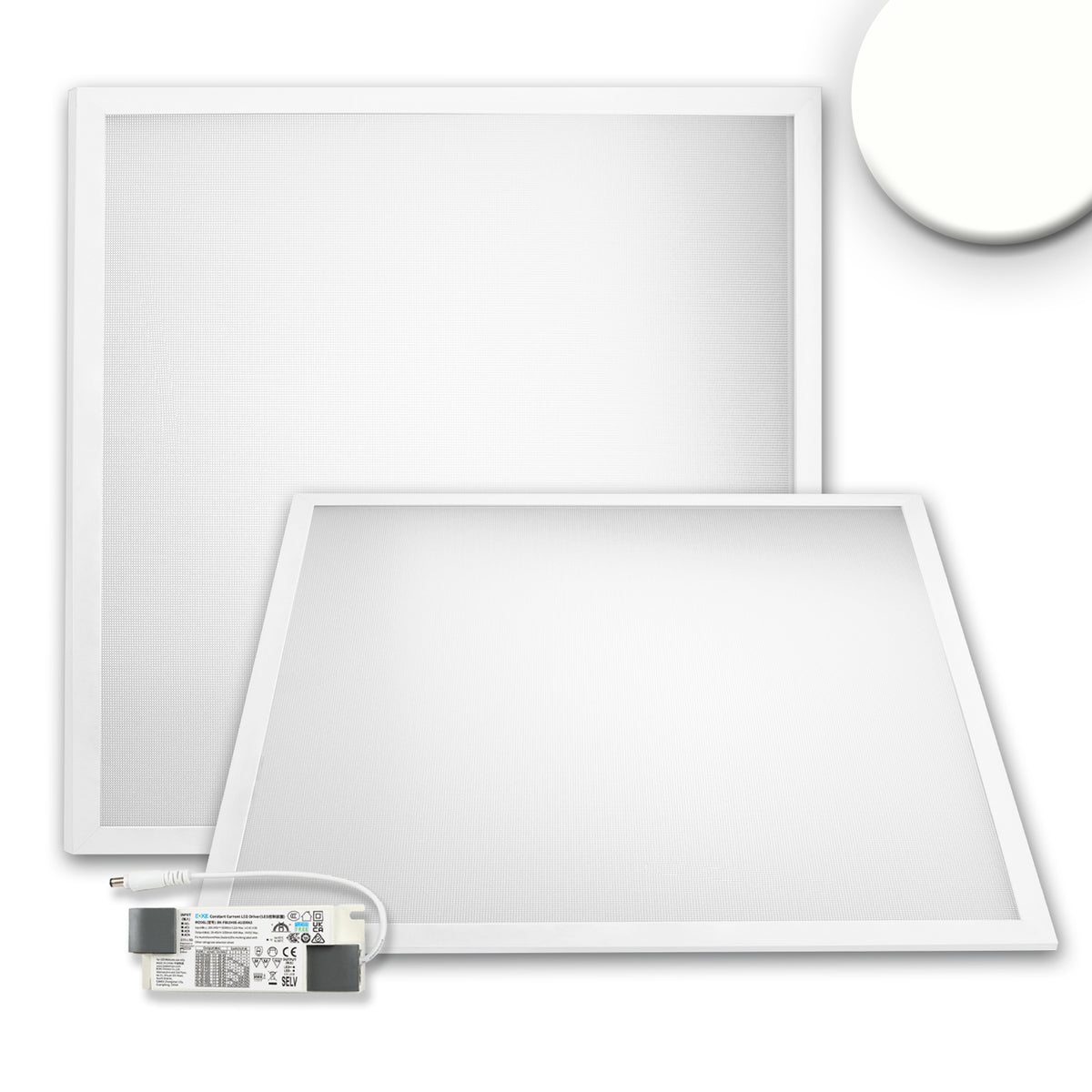 Professional Line 600 | LED Paneel | UGR<19 | RAL9016 | PowerSwitch 21-40W | 36W | neutraal wit