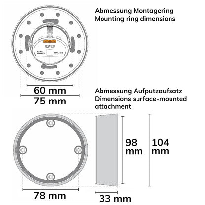 DALI-2 | Sensor | Master PIR bewegingsmelder | opbouw | 12m | IP54 | wit