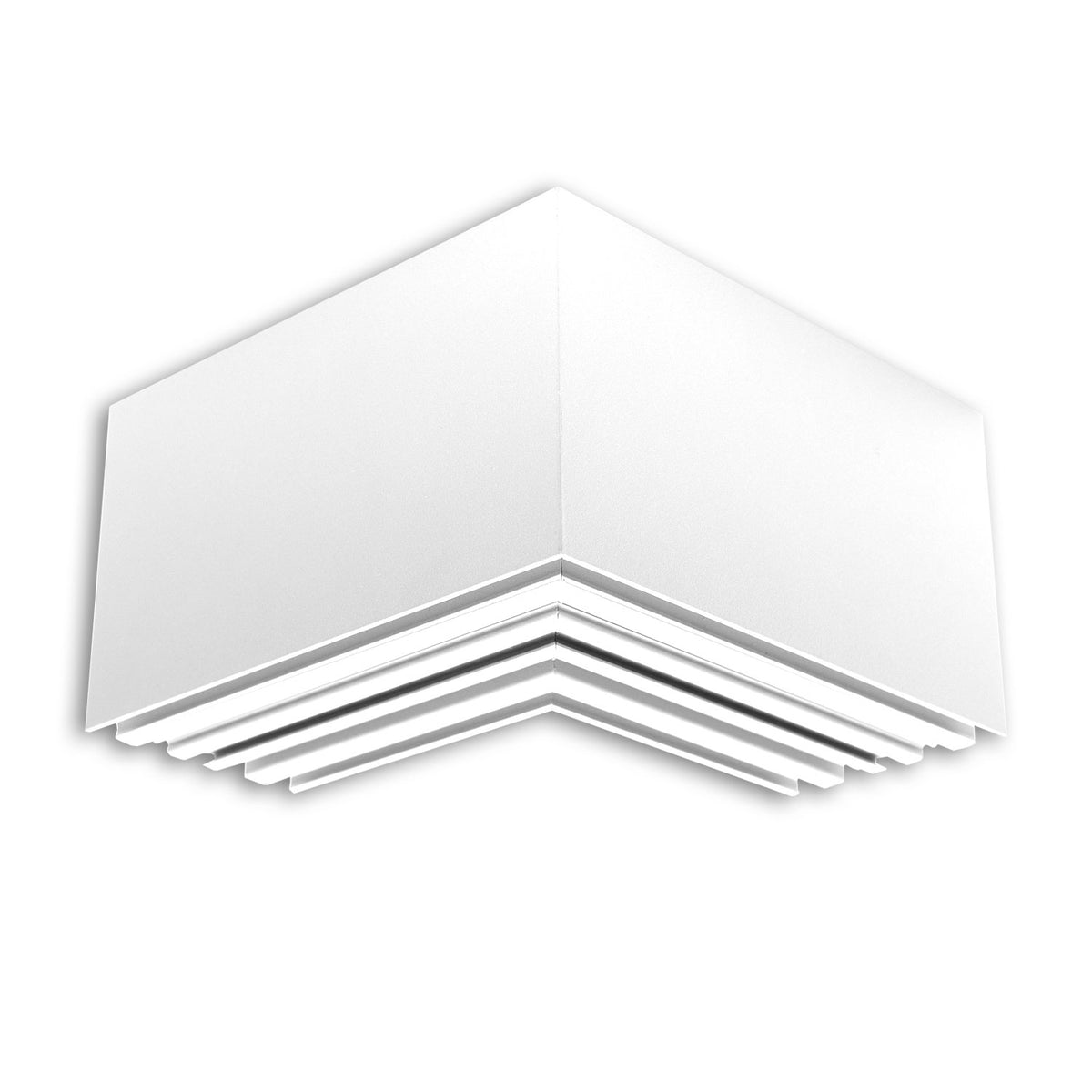 LAMP40 | Profielaccessoire | hoek 90° gelast | 140x140mm | wit RAL 9003